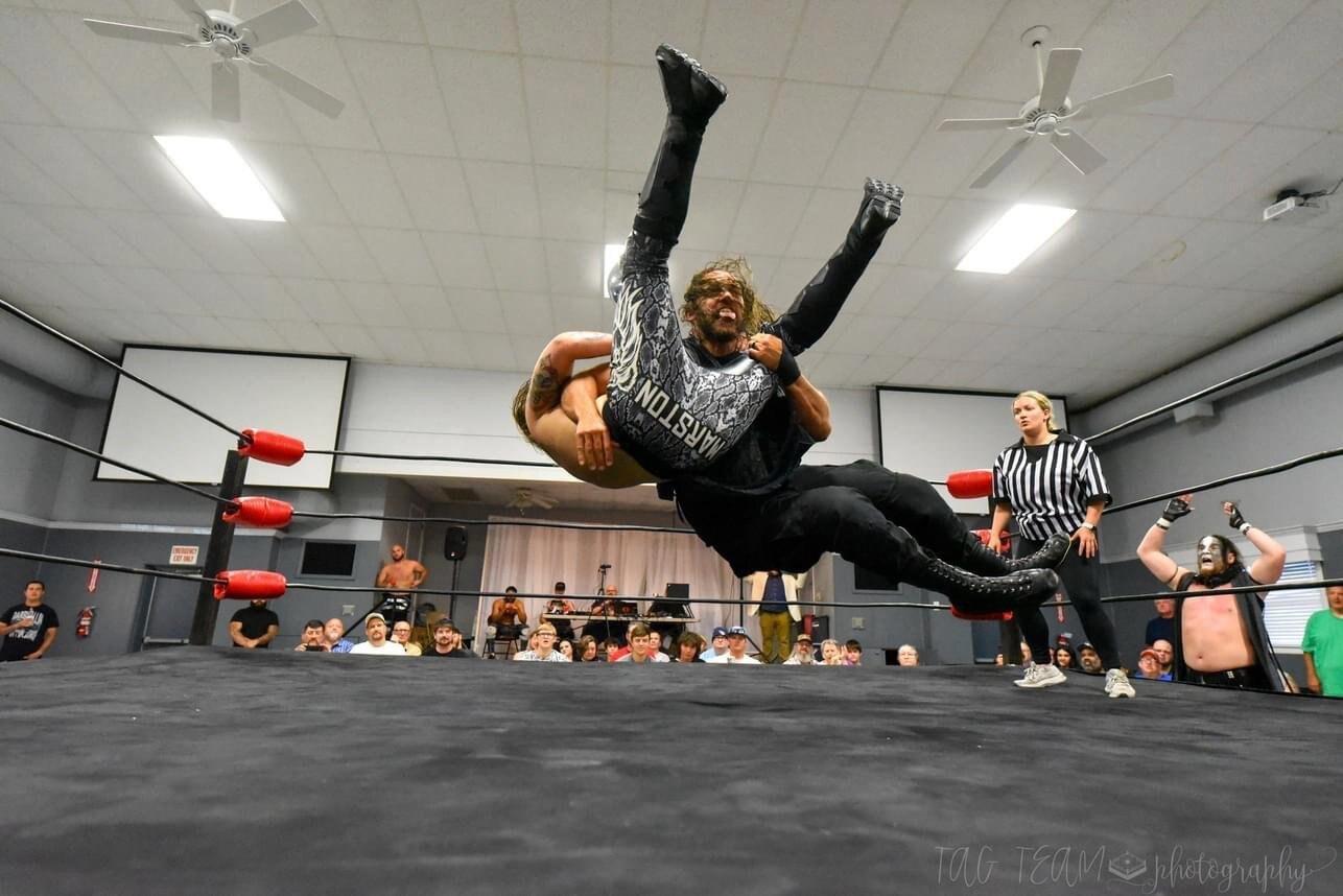 Mike Behrens wrestling as Mason Beck